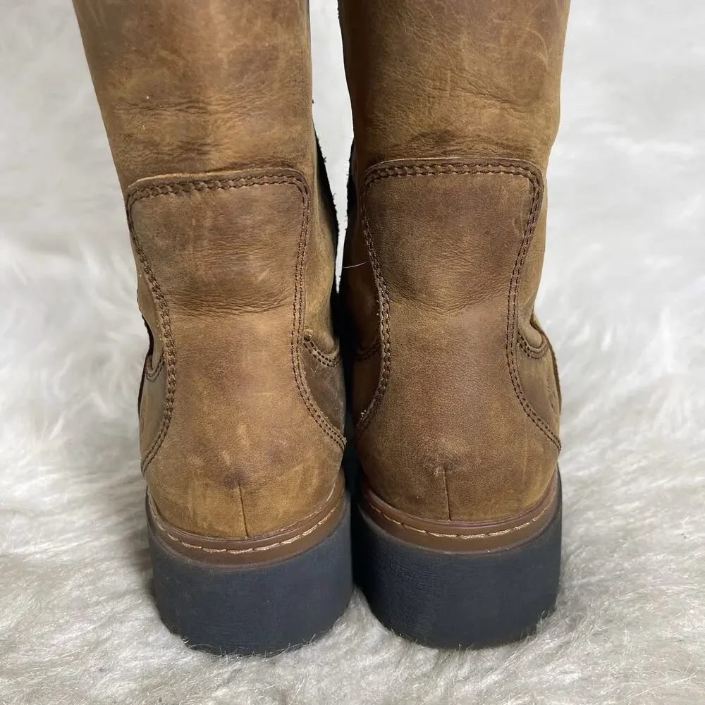 Timberland Graceyn Women’s 8 Brown Waterproof Tall Side Zip A2FXB A5819